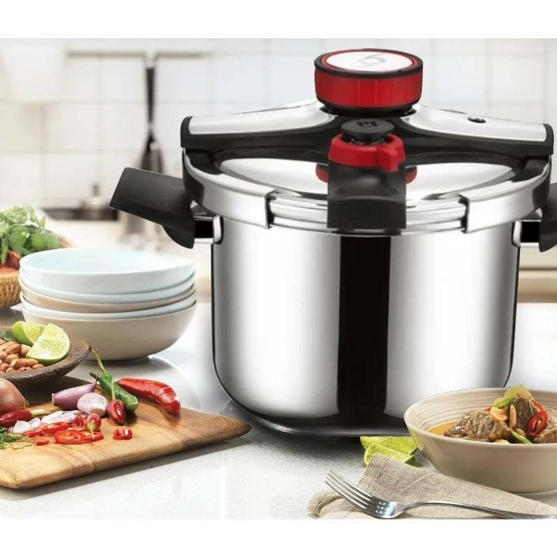 Olla De Presión De Acero Inox Mas Tapa De Vidrio Bogner