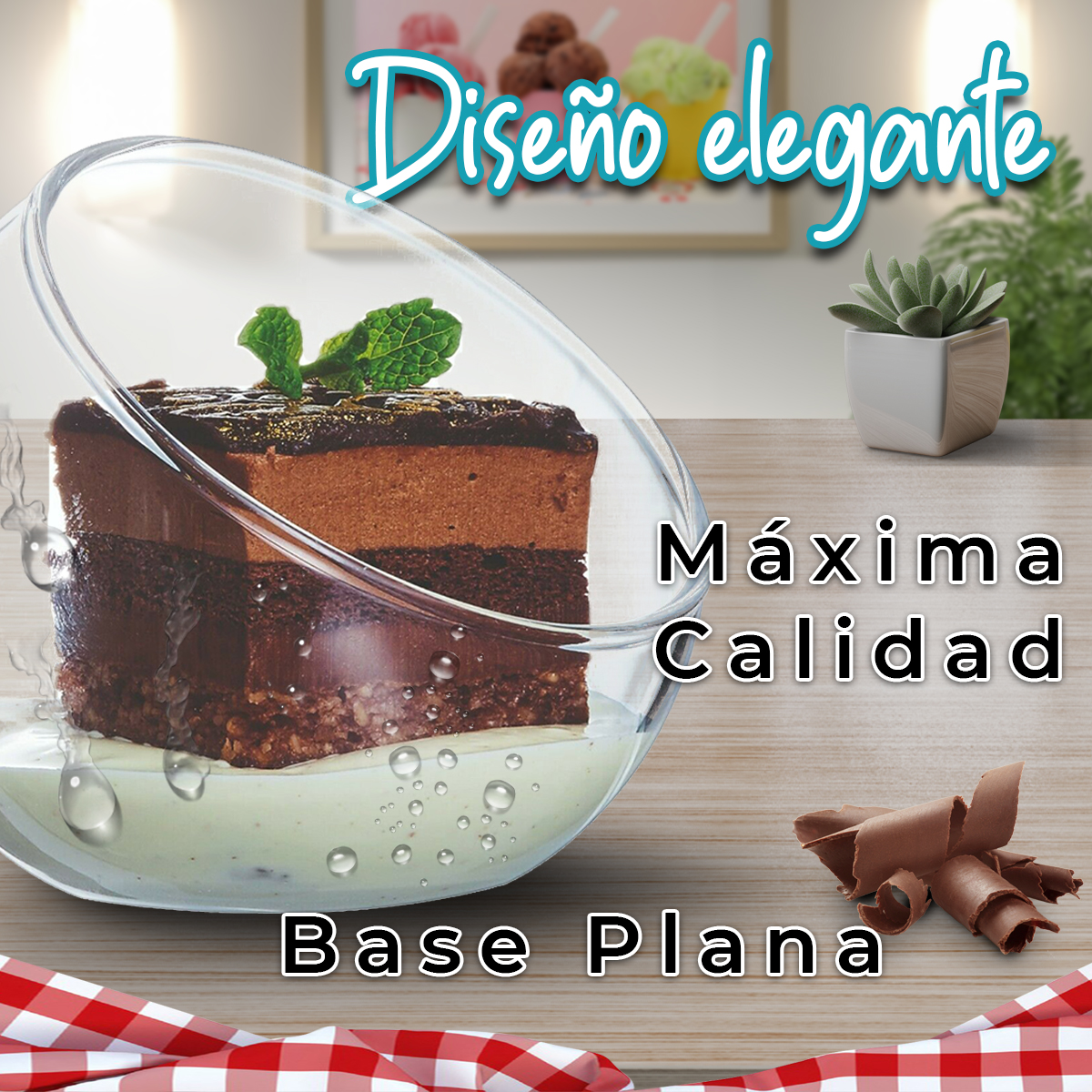 Tazon Para Helado De Vidrio Postres Vasos Set 6 Pzs Luminarc