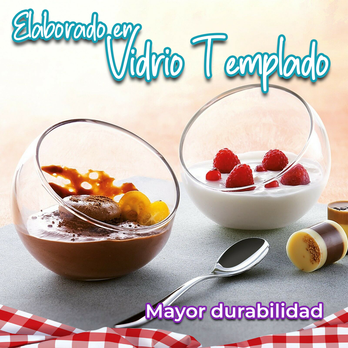 Tazon Para Helado De Vidrio Postres Vasos Set 6 Pzs Luminarc