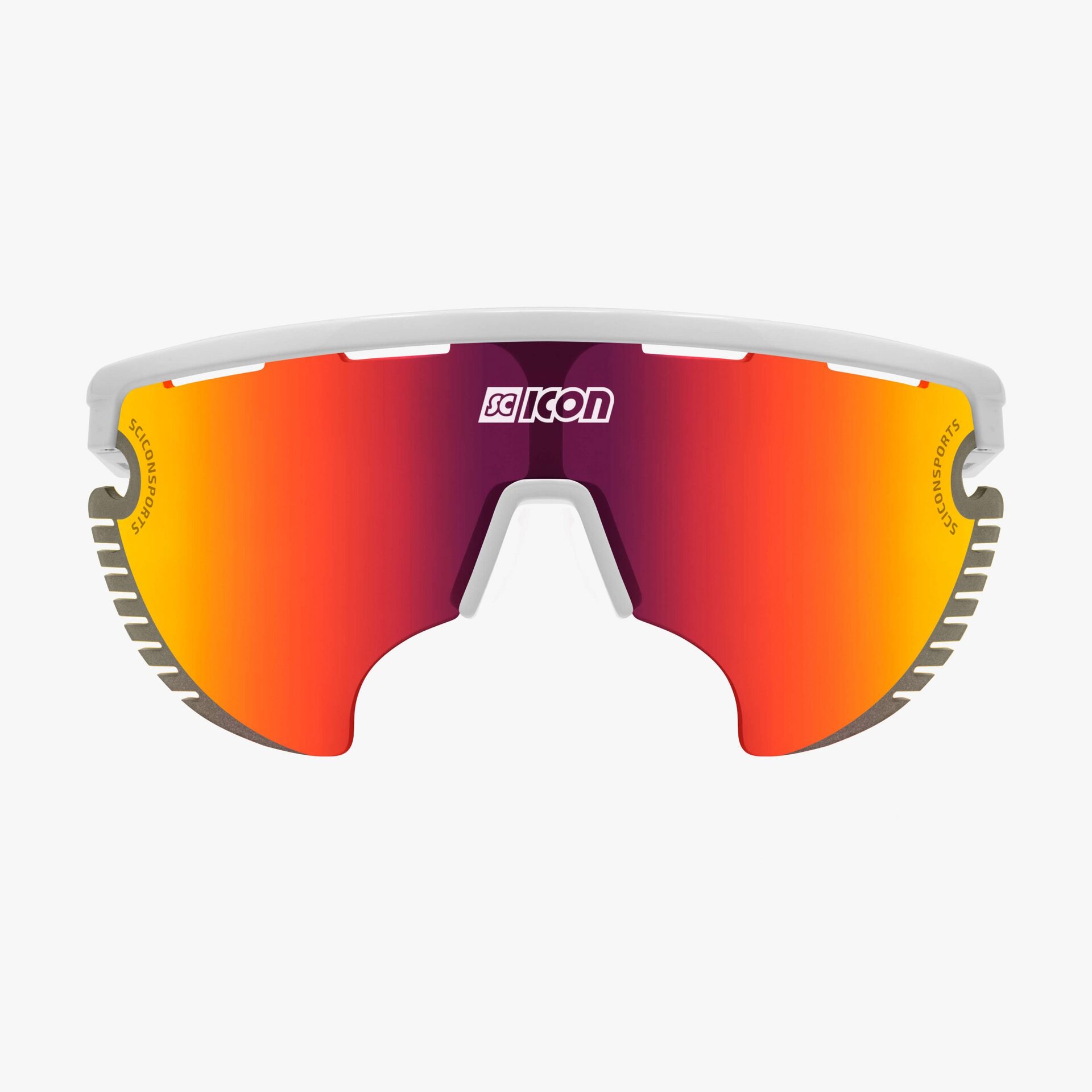 Lentes Scicon Aerowing Lamon Gafa Deportiva Ciclismo Blanco / Lente Rojo Unitalla Varilla Blanca