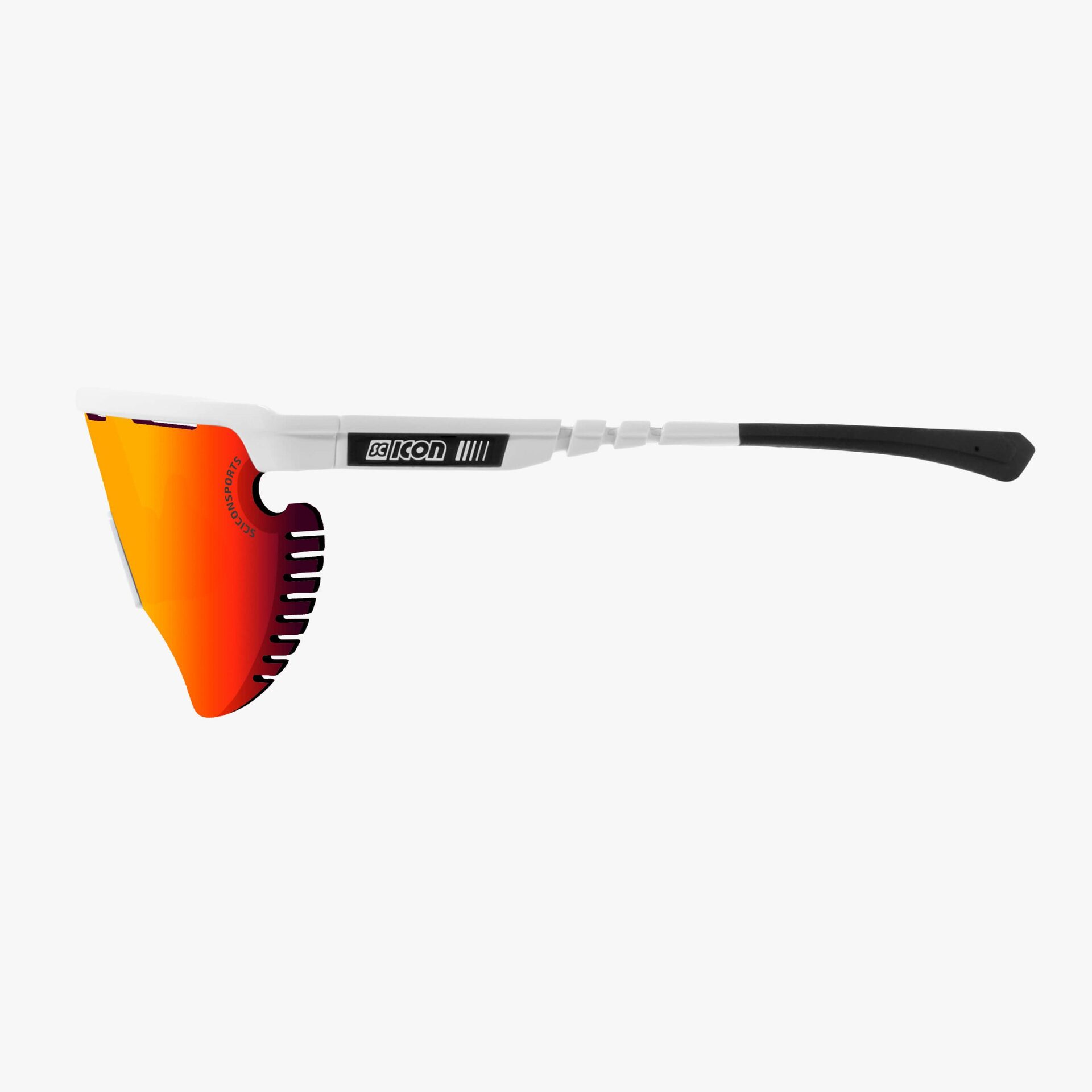 Lentes Scicon Aerowing Lamon Gafa Deportiva Ciclismo Blanco / Lente Rojo Unitalla Varilla Blanca