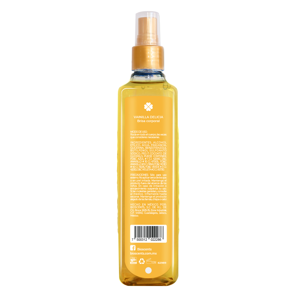 Body Mist Fragancia Mujer Vainilla Delicia 250ml