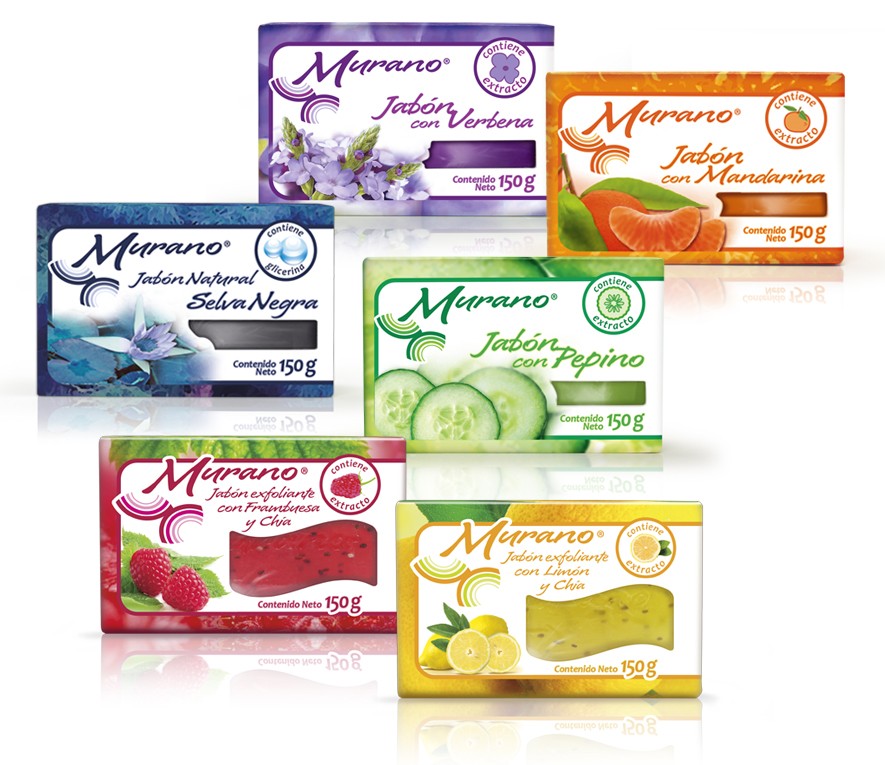 Jabon murano surtido caja con 24 pz