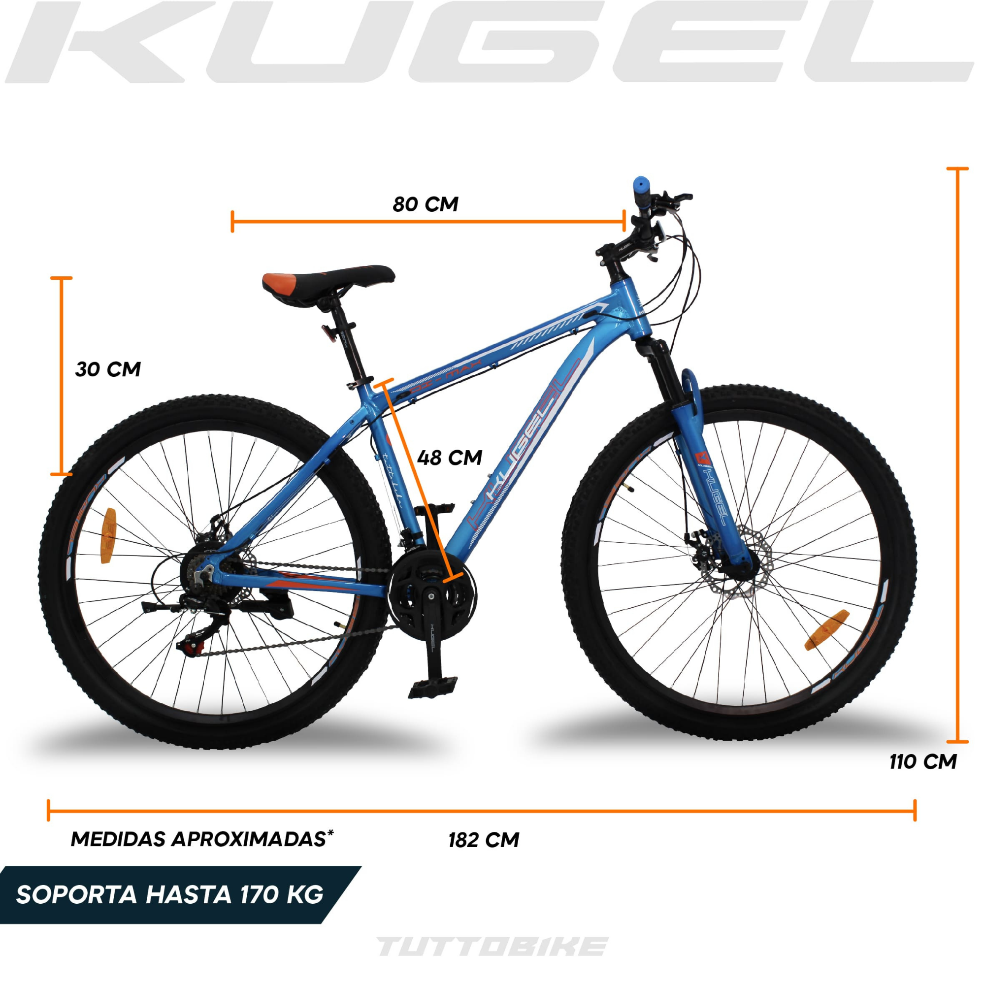 Bicicleta Montaña Rodada 29 21 Velocidades Kugel Di-max Azul