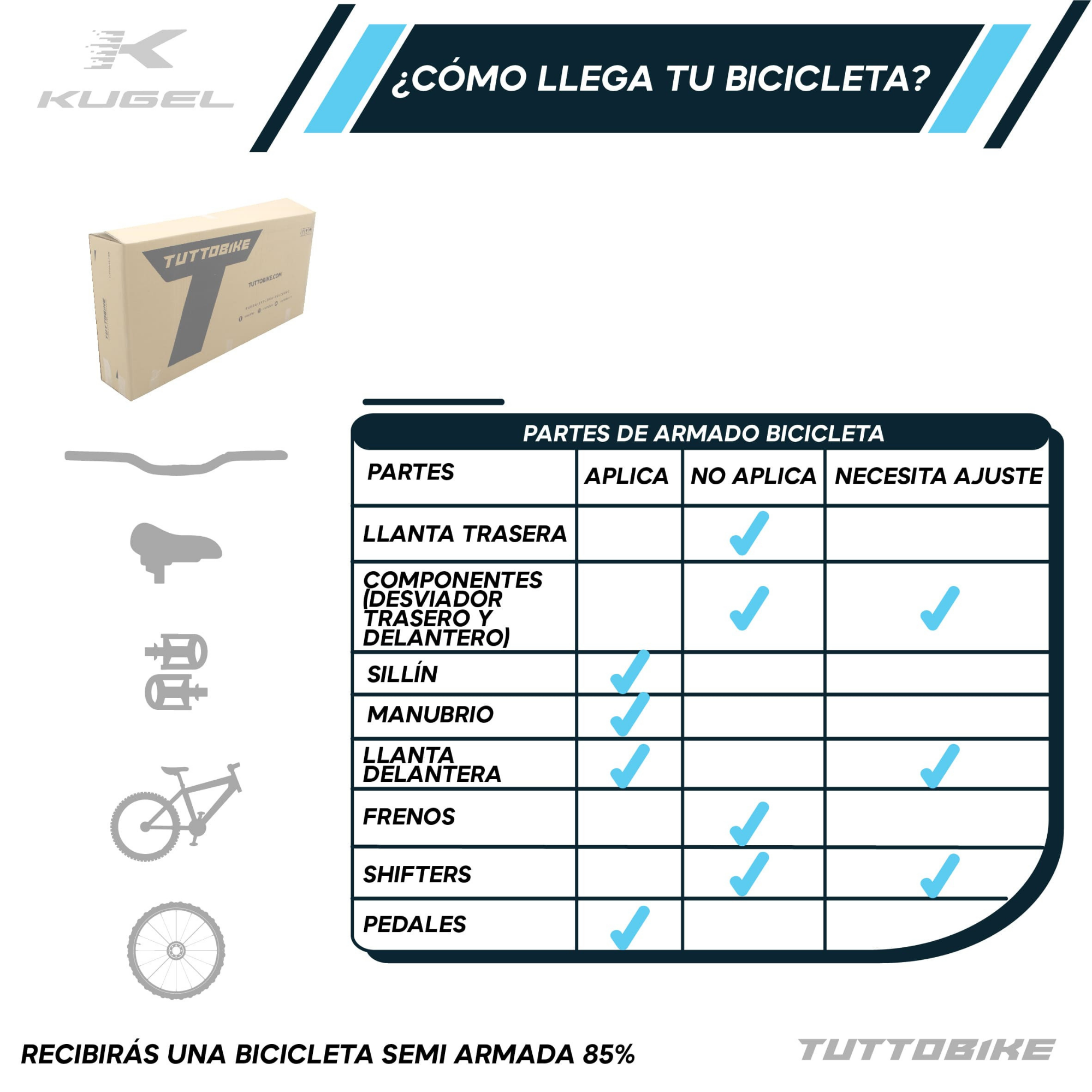 Bicicleta Montaña Rodada 29 21 Velocidades Kugel Di-max Azul