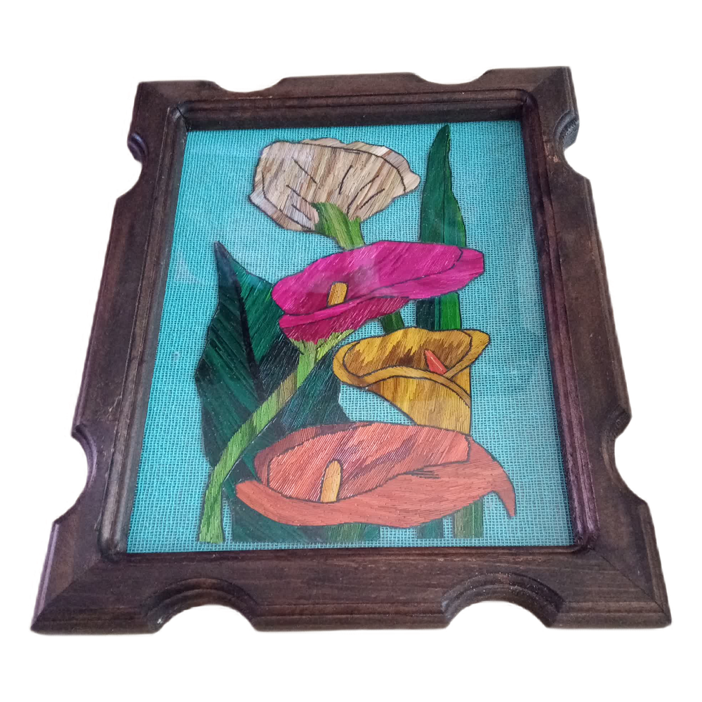  Artesanía con popotillo Alcatraz en popotillo