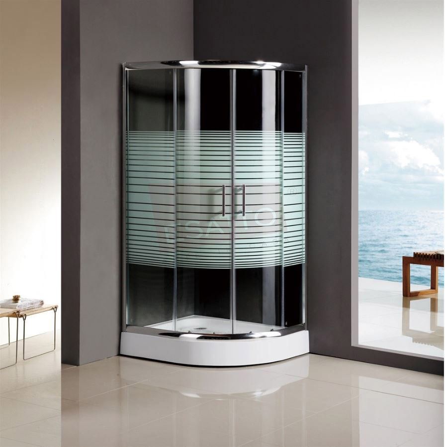 Esatto® Cancel Baño Curvo Con Base 90 X 90 X 195 Ca-006r