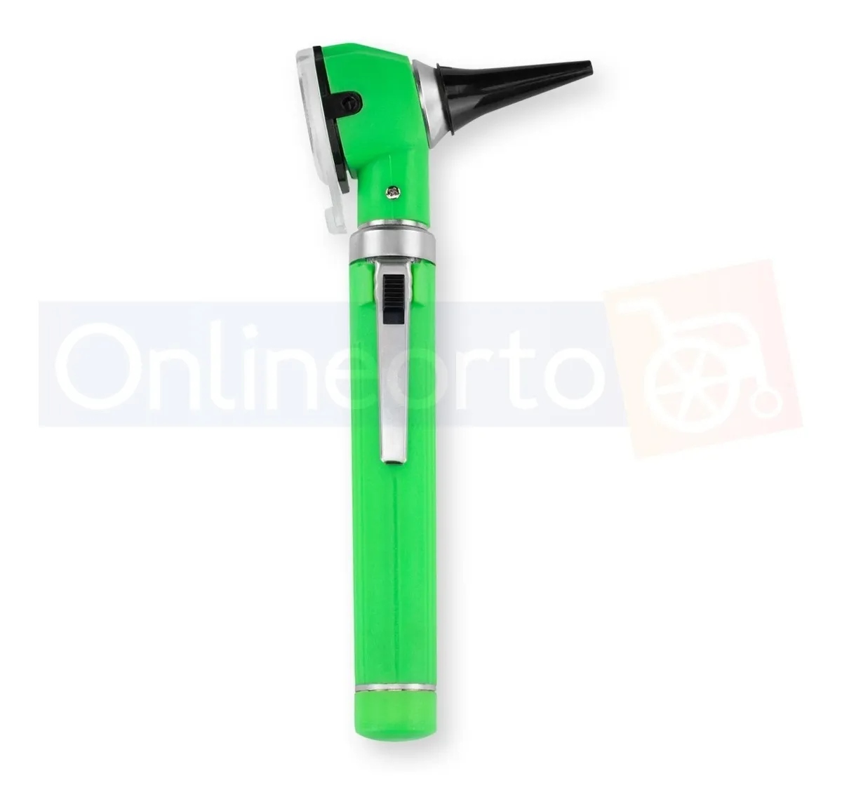Otoscopio Medico Luz Led Fibra Optica Estudiante Con Funda Verde
