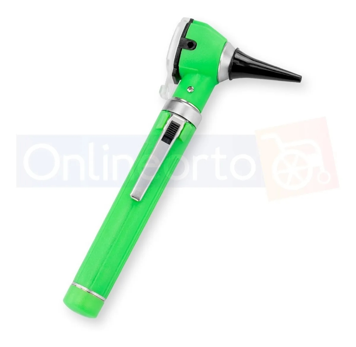 Otoscopio Medico Luz Led Fibra Optica Estudiante Con Funda Verde
