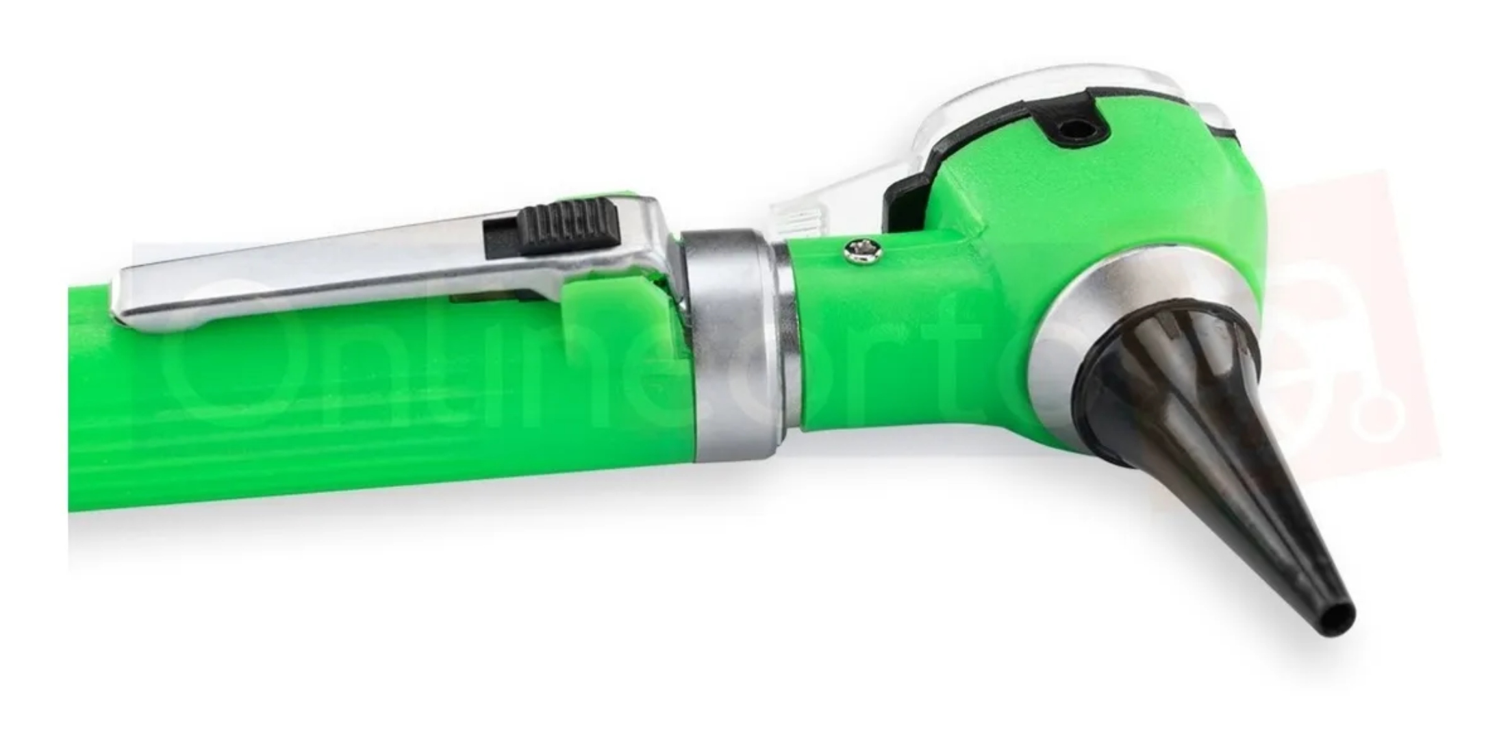 Otoscopio Medico Luz Led Fibra Optica Estudiante Con Funda Verde