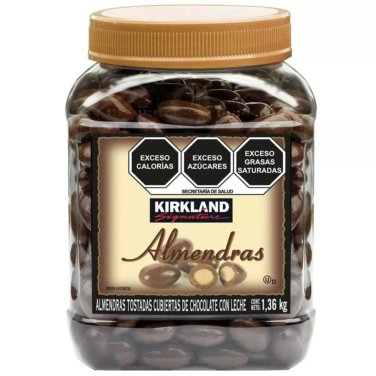 Pack Almendras Y Pasas Cubiertas Chocolate Kirkland 2 Botes