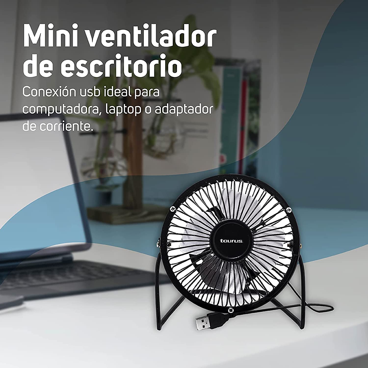 Taurus Mini Fan. Ventilador de Escritorio Pórtatil de 4 Pulgadas