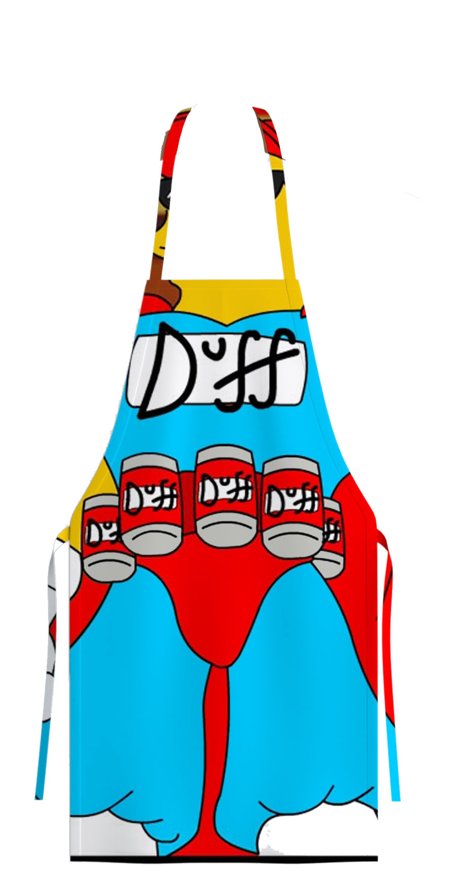 MANDIL PARRILLERO PARA PAPA MR DUFFMAN, LOS SIMPSONS, CERVEZA DUFF 