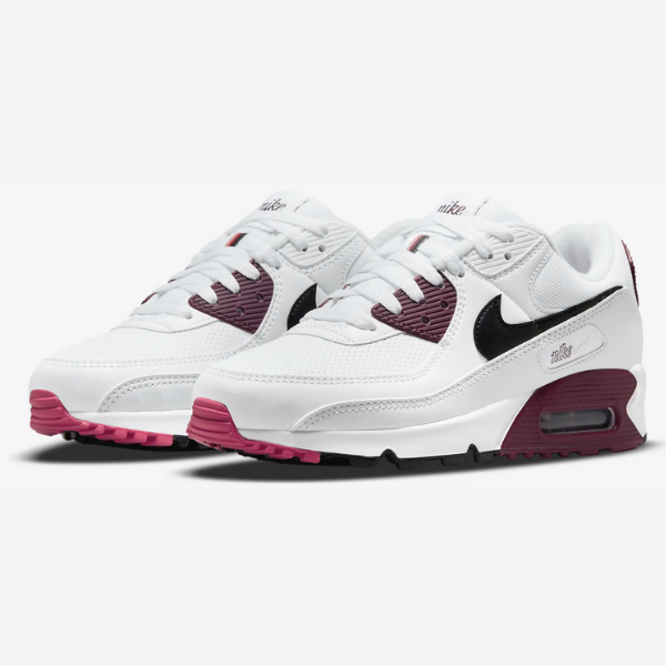 Tenis Nike Air Max 90 Blanco/Vino Para Dama DH1316-100