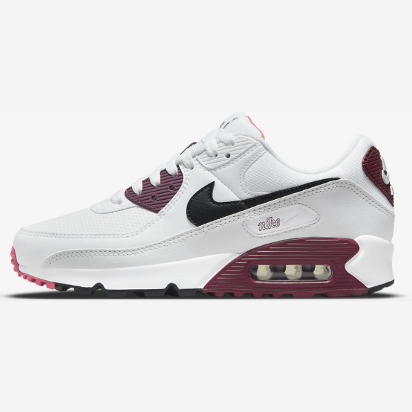 Tenis Nike Air Max 90 Blanco/Vino Para Dama DH1316-100