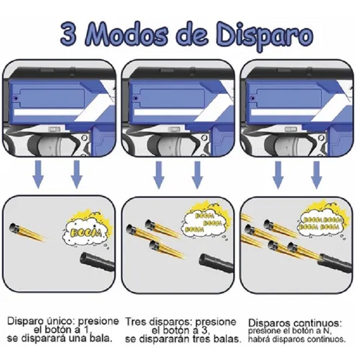 Pistola De Juguete Recargable 12clip