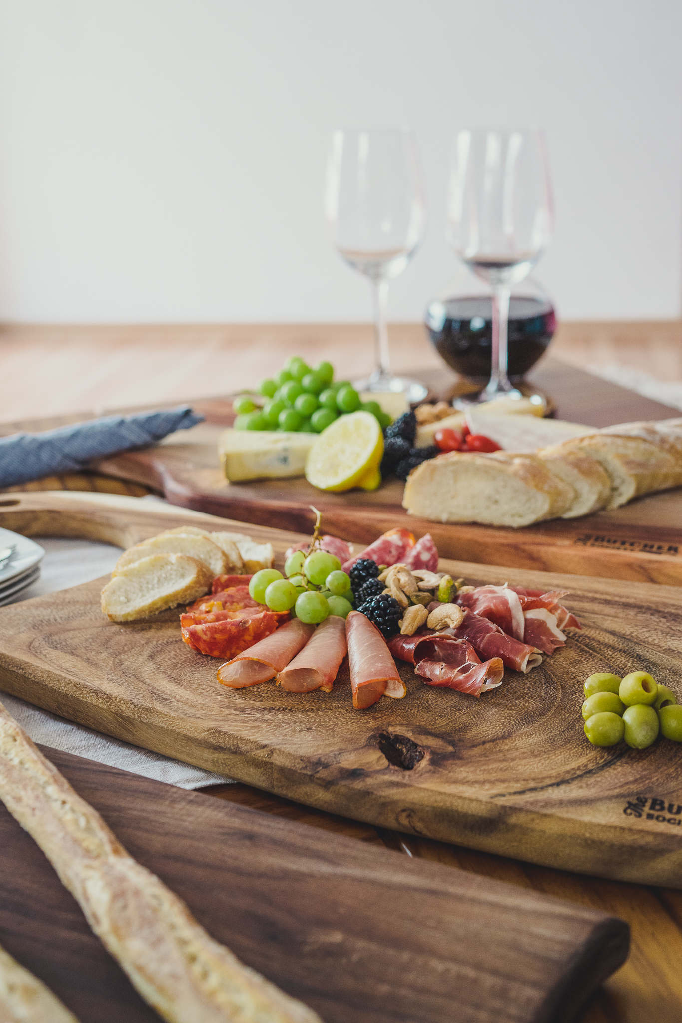 Tablas de madera para presentacion de carnes frias y quesos