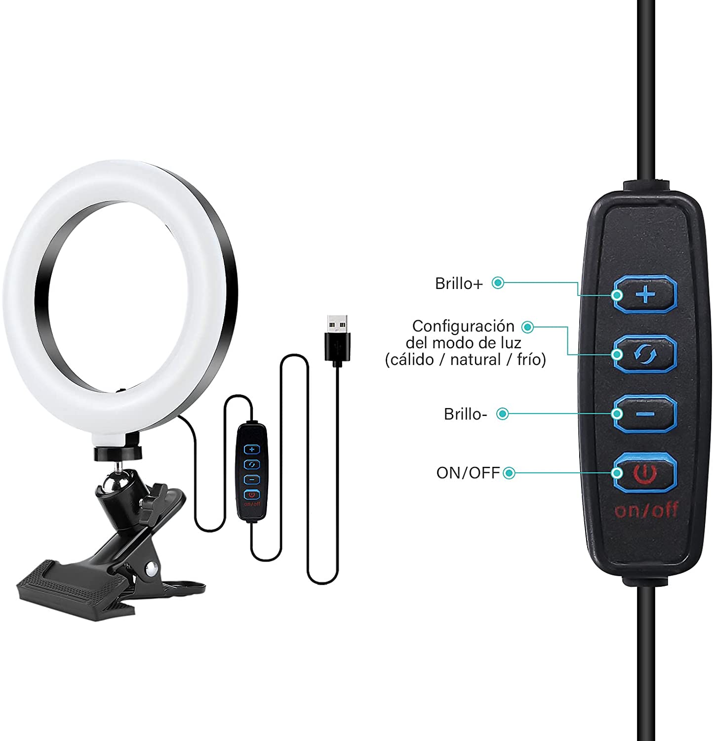 Aro de luz Led para selfies TIKTOK