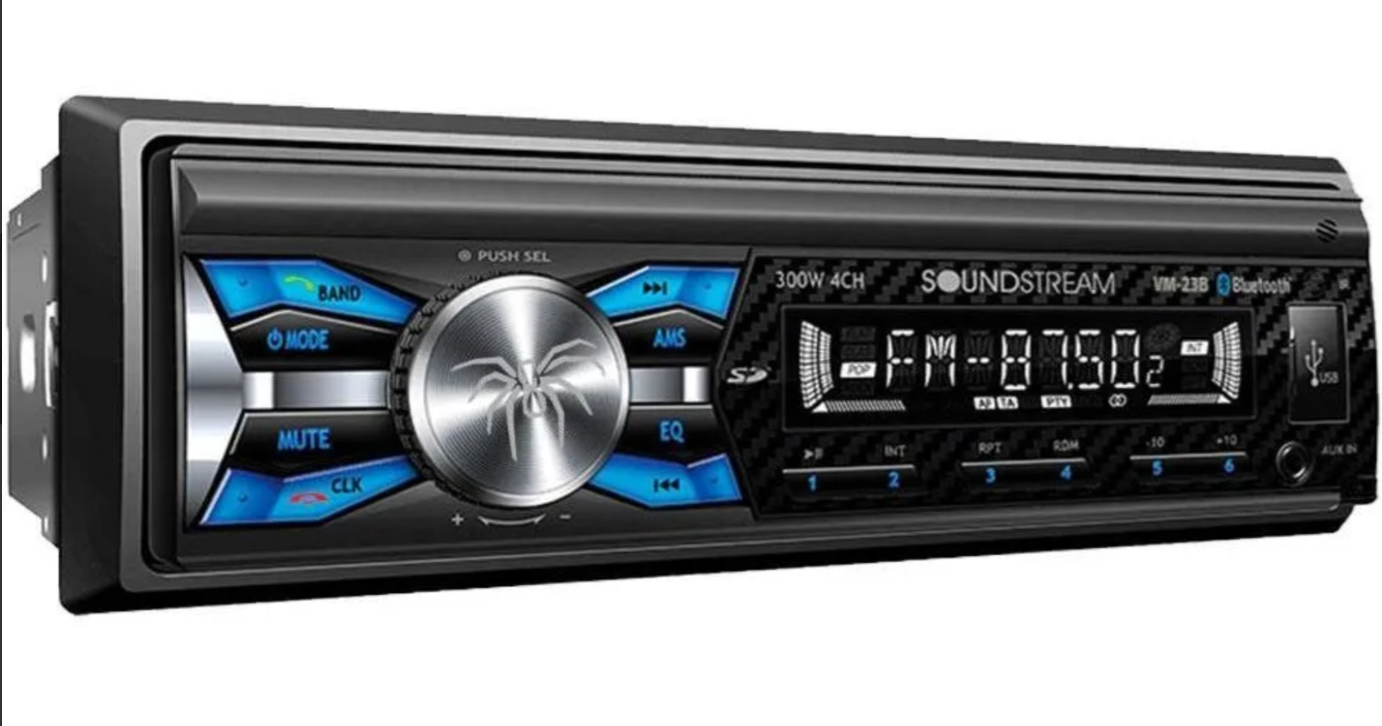 Autoestéreo Para Auto Soundstream Vm-23b Con Usb, Bluetooth Y Lector De Tarjeta Sd