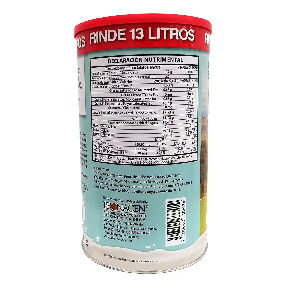 Bebida Leche De Soya En Polvo 1.3 Kg Soyacen