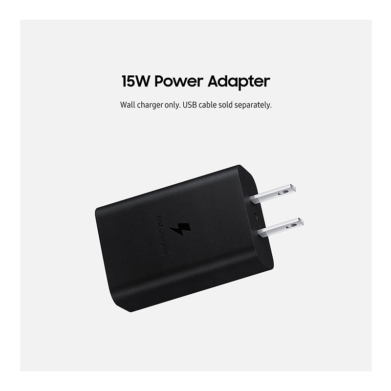 Cargador Super Carga Rapida 15w Original Tipo C Samsung Negro