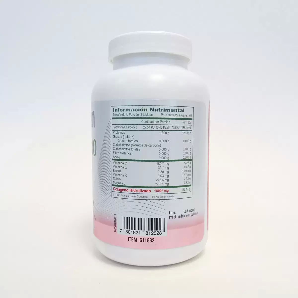  Just Collagen Colágeno Hidrolizado 1800 180 Tabletas