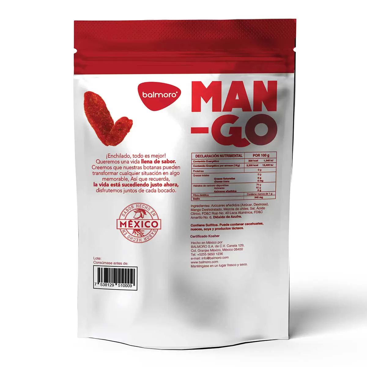 Balmoro Mango Enchilado Deshidratado 1 Kg Snack
