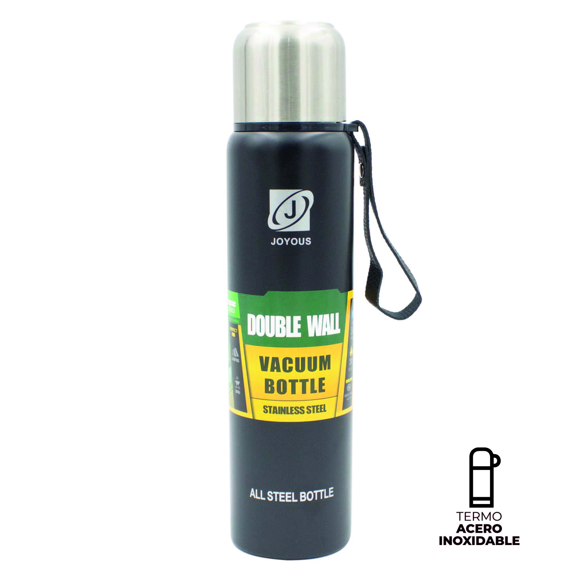 Termo Deportivo De Acero Inoxidable Acabado Metálico 1lt