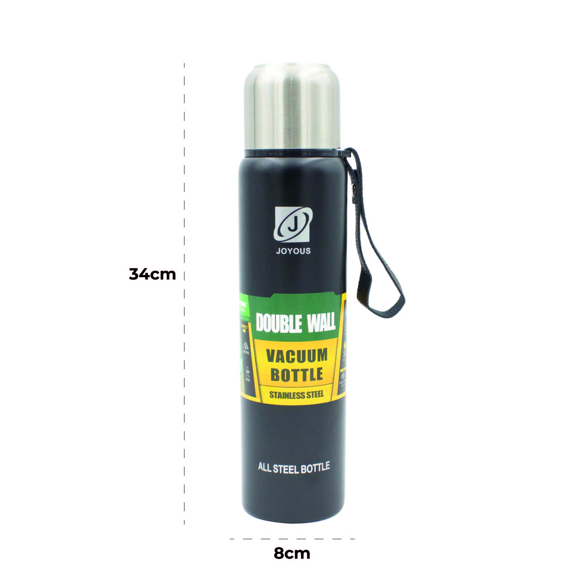 Termo Deportivo De Acero Inoxidable Acabado Metálico 1lt