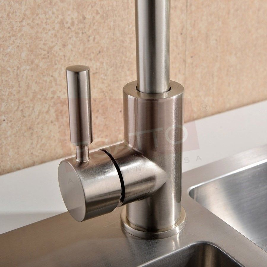 Esatto® Llave Monomando De Cocina Moderna Acero Satin Gc-023