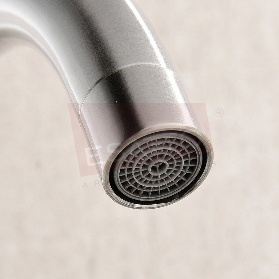 Esatto® Llave Monomando De Cocina Moderna Acero Satin Gc-023