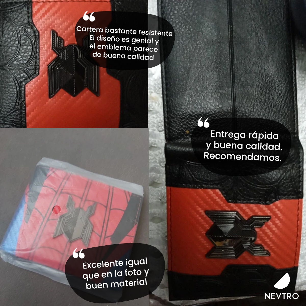 Cartera Tarjetero Spiderman Minimalista Hombre Araña Estilo