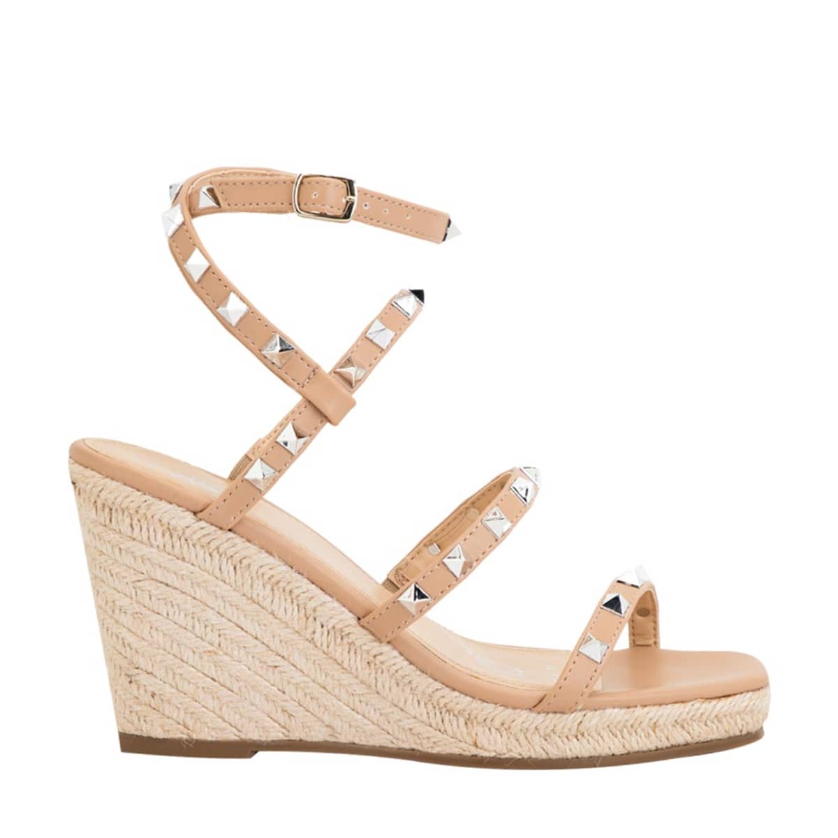 Sandalia Casual Con Plataforma Vi Line Color Beige 1032754