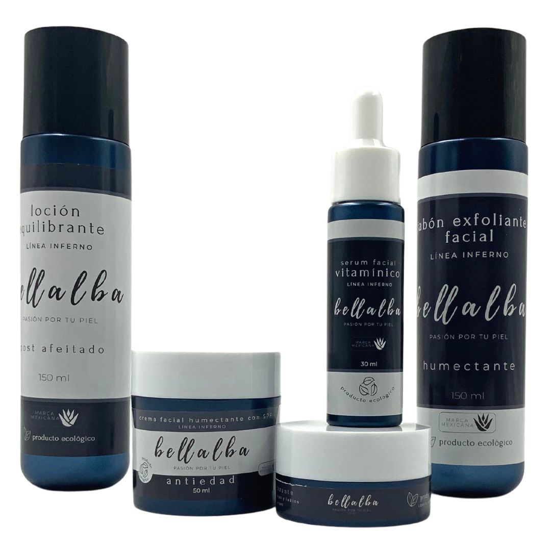 KIT CUIDADO FACIAL CABALLERO LINEA INFERNO