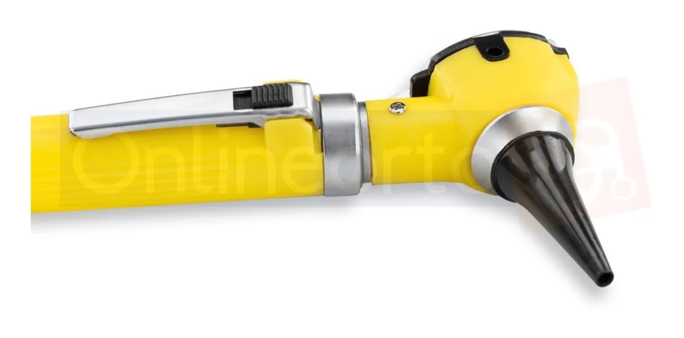 Otoscopio Medico Luz Led Fibra Optica Estudiante Con Funda Amarillo