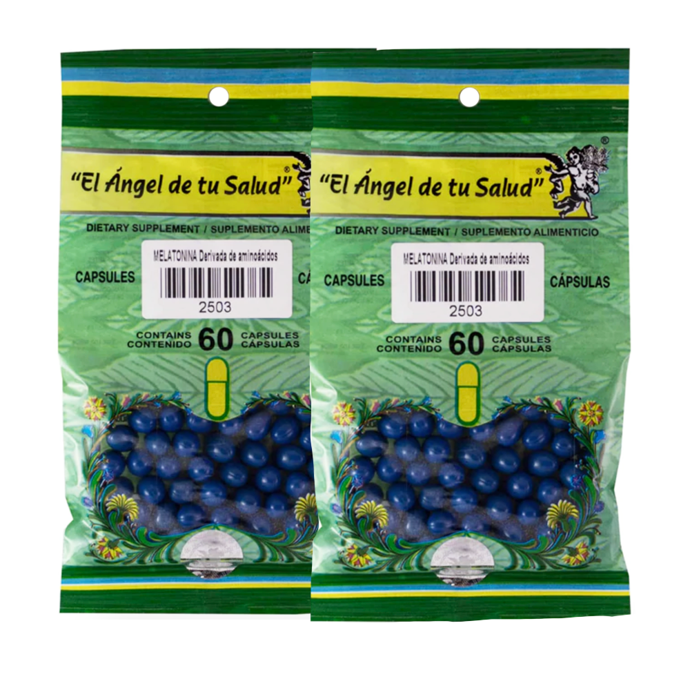 Melatonina 60 cápsulas El Angel de tu Salud 2Pack