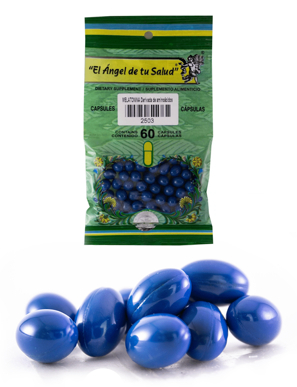 Melatonina 60 cápsulas El Angel de tu Salud 2Pack