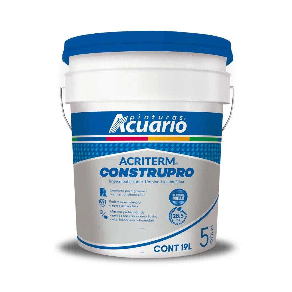 Impermeabilizante Acuario Acriterm Construpro 5 años Blanco IM77290.