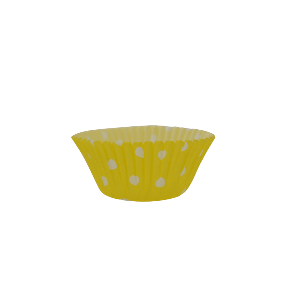 Capacillos para Cupcakes Amarillo con Puntos #72 500 Piezas c/u