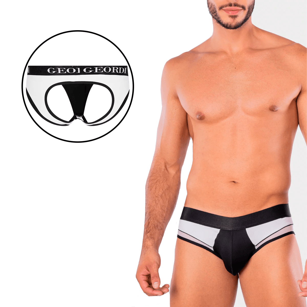 Calzoncillos Tipo Suspensorio Para Hombre, Pack de Trusas Tipo Suspensorio Para Hombres, Set de 2 Piezas Calzoncillos Brief, Pack de Trusas Suspensorio Rojo y Blanco