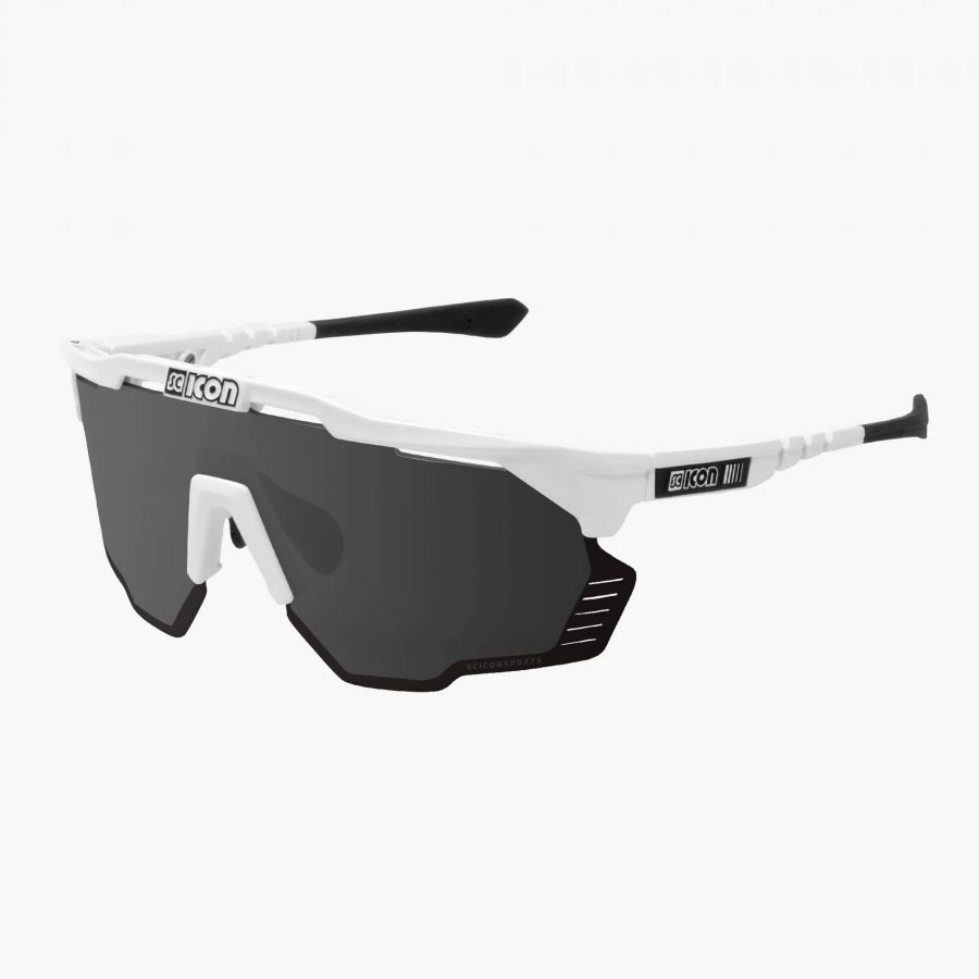 Lentes Scicon Aeroshade Kunken Gafa Deportiva Ciclismo Blanco / Lente Plateado Unitalla Varilla Blanca