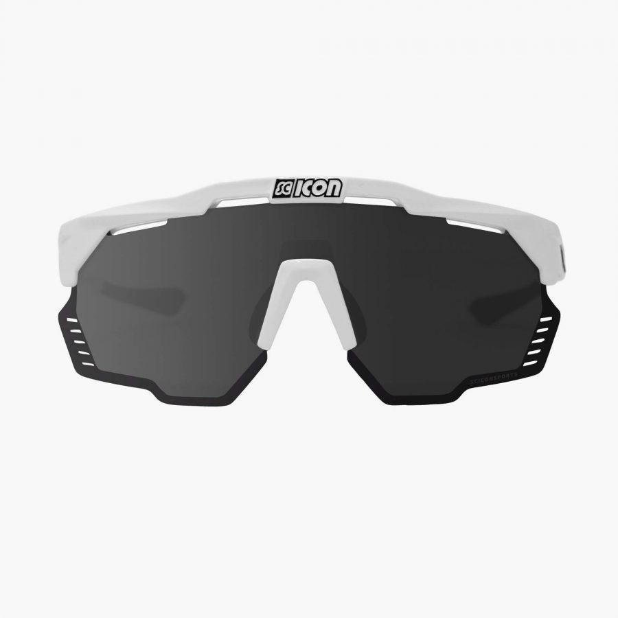 Lentes Scicon Aeroshade Kunken Gafa Deportiva Ciclismo Blanco / Lente Plateado Unitalla Varilla Blanca