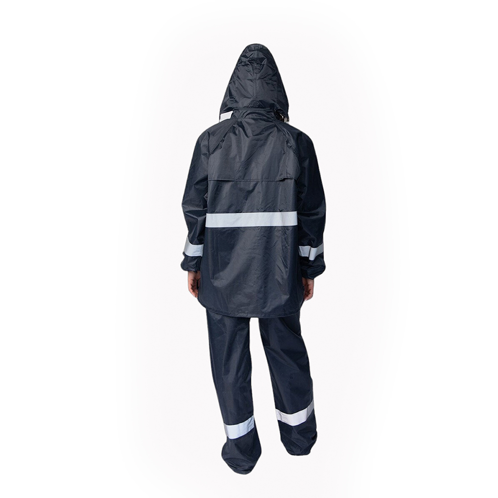 Impermeable para lluvia Motociclista Seguridad Industrial Beckon BK105 Reflejante Para Uso Rudo Doble Refuerzo En Entrepierna.