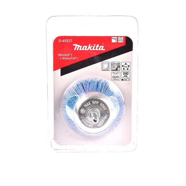 Carda Copa Nylon 2 PuLG Grano 240 Zanco 1/4 Makita D45537