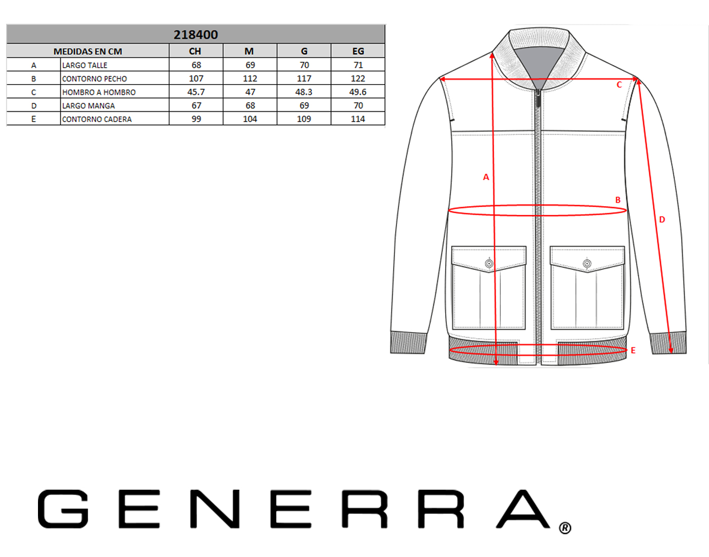 Chamarra Tipo Bomber Para Hombre Generra 218400