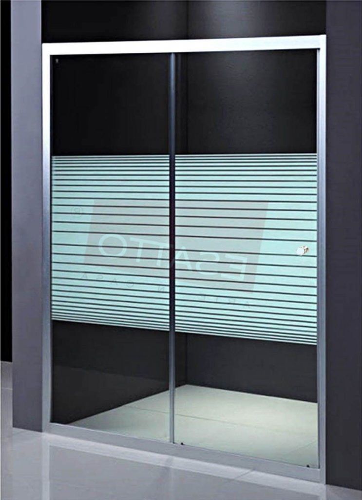 Esatto® Cancel Baño Recto Cristal Templado Aluminio 