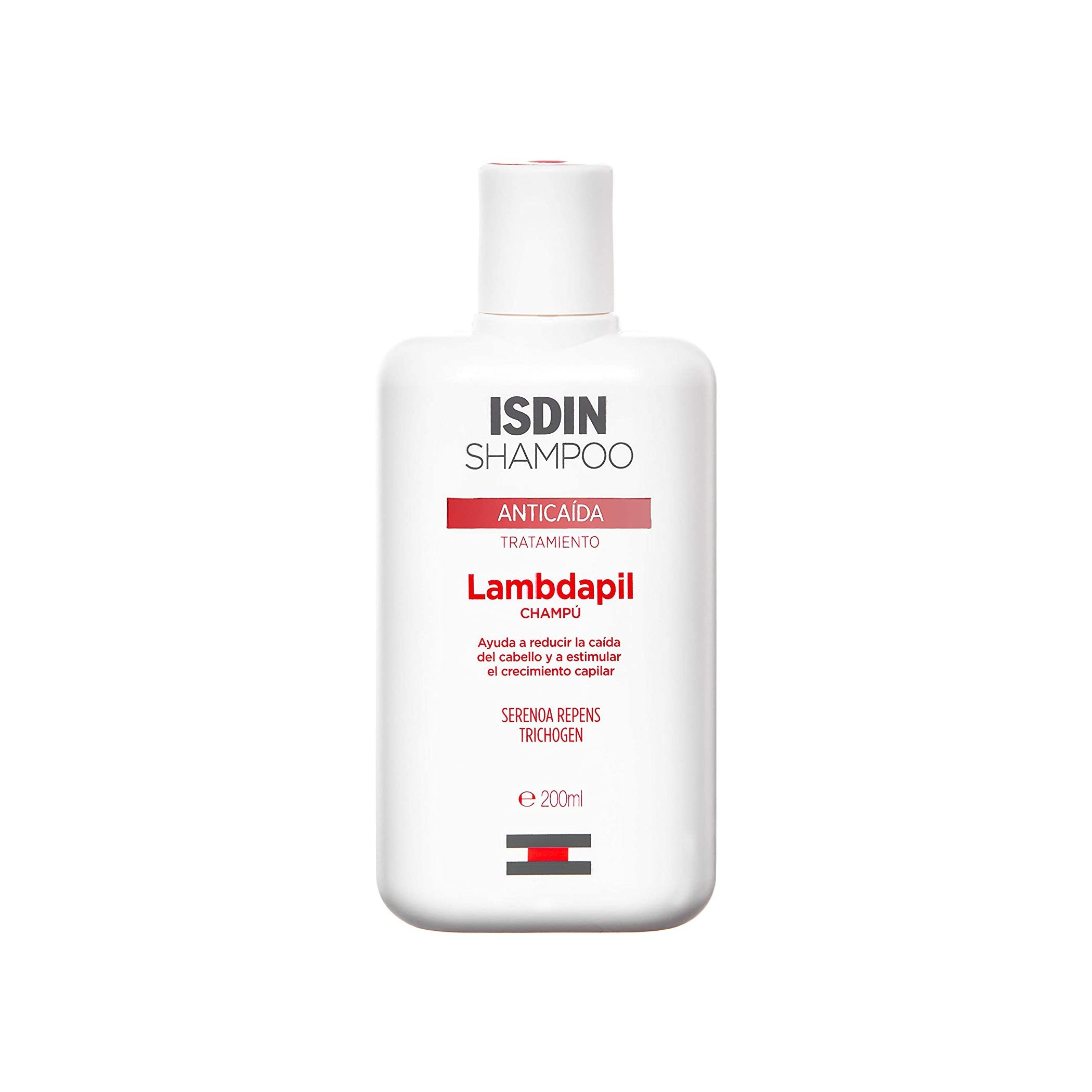 ISDIN Lambdapil, Shampoo Anticaída, Ayuda a Reducir la Caída del Cabello y Estimula el Crecimiento Capilar, 200ml
