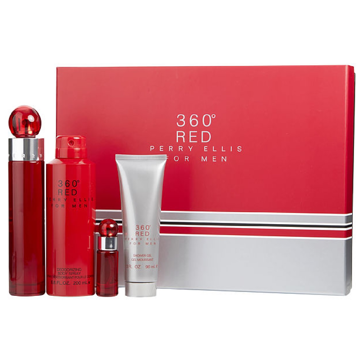 Set 360 Red Caballero Perry Ellis 4 Pz