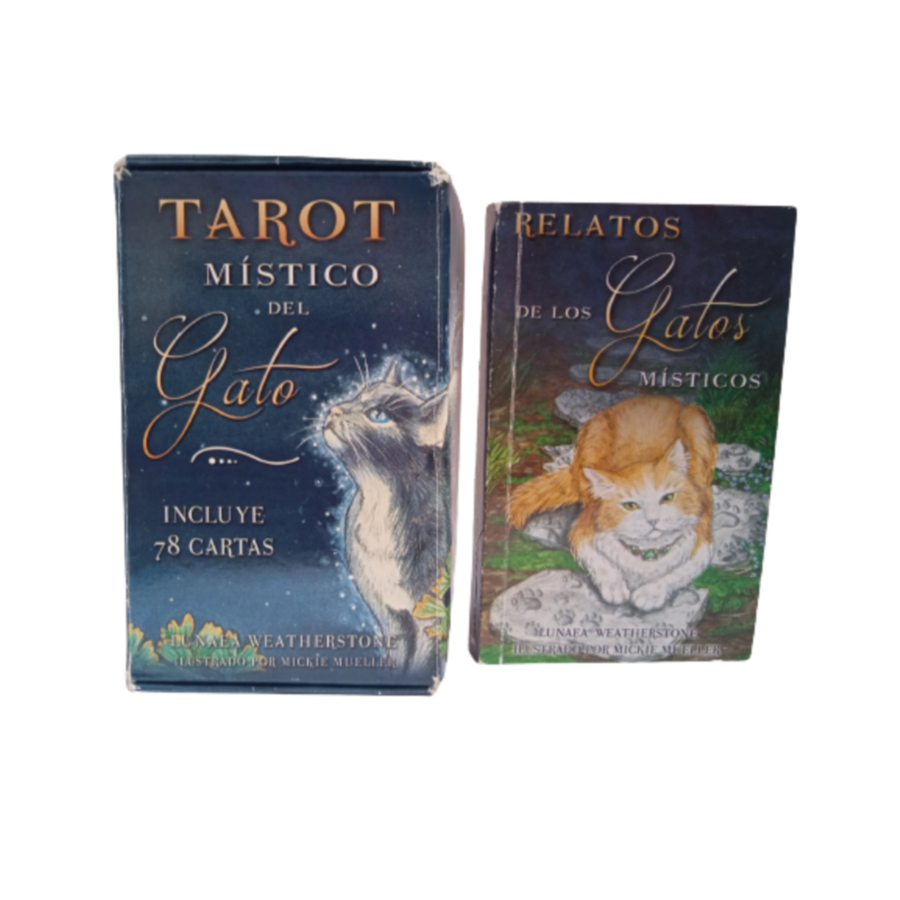 Tarot Místico Del Gato Lunaea Weatherstone Editorial Tomo + Bolso