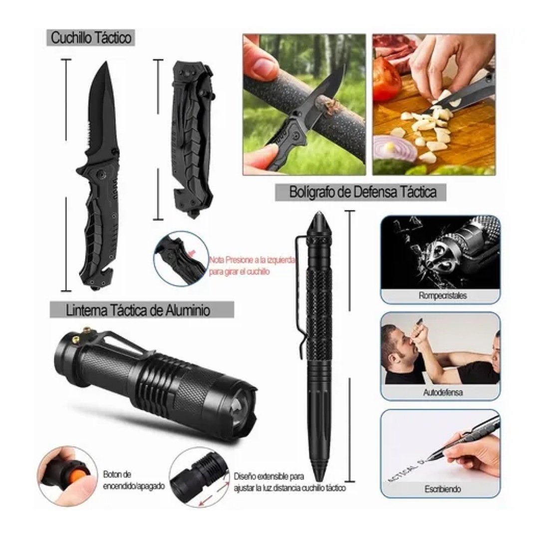 108pzs Kit De Supervivencia Emergencia Para Camping Portátil
